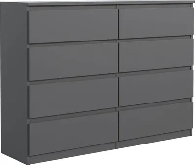 Produktbild von Mobelsta Kommode, Schrank mit Schubladen, Modernes Sideboard, Schubladenschrank, Kommodenschrank, Anthrazit 120x39x101,5 cm