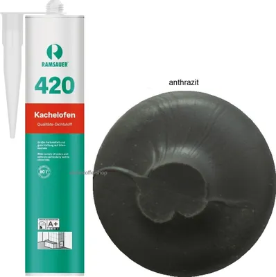 Produktbild von Ramsauer 420 Kachelofen 1K Acryl Dichtstoff 310ml Kartusche anthrazit