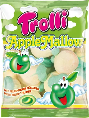 Obrázok produktu pre Trolli Apple Mallow extra mäkký marshmallow s náplňou 150g