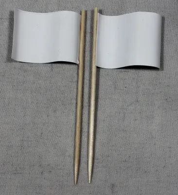 Produktbild von Party-Picker Flagge Uni Weiß Papierfähnchen in Spitzenqualität 25 Stück Beutel