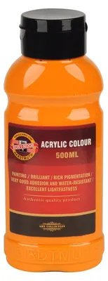 Zdjęcie produktu dla KOH-I-NOOR 0162722051LP Farba akrylowa 220 Light Orange 500 ml 1 szt.