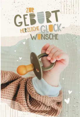 Produktbild von Geburt Baby Freudiges Ereignis - Glückwunschkarte im Format 11,5