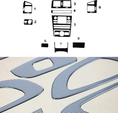 Immagine prodotto di Decorazione interna dell'abitacolo per Seat Cordoba 1999-2002 in fibra di carbonio 9 pezzi