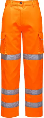 Produktbild von Portwest Damen Warnschutzhose, 40+ UPF Gewebe Orange XL