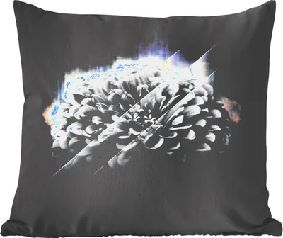 Produktbild von MuchoWow® Zierkissen Sofakissen Wohnzimmer Dekokissen 60x60 cm Blumen - Licht - Rauch - Sitzfläche - Foto Polster