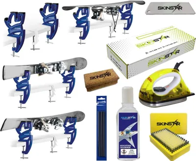 Produktbild von SKINSTAR Skiwax Starter Set Skispanner Natural Skiwachs Wachsentferner 8- teilig