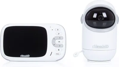 Immagine prodotto di Telecamera baby monitor Chipolino Sirius con display a colori TFT LCD da 3,2", visione notturna, VOX bianco