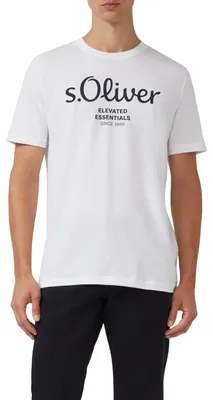 Produktbild von s.Oliver 2139909.01D1.L, T-Shirt, Erwachsener, Männlich, Weiß, L, Leger