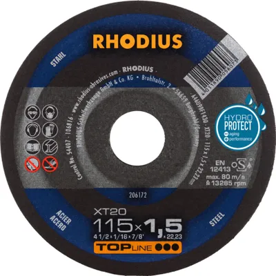 Immagine prodotto di Rhodius 206172 Cutting disc (straight) 115 mm 1 pc(s) Steel