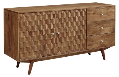 Immagine prodotto di MASSIVMOEBEL24 | credenza in legno di Acacia 145x42x75 Acacia naturale laccato MOSAYK #106