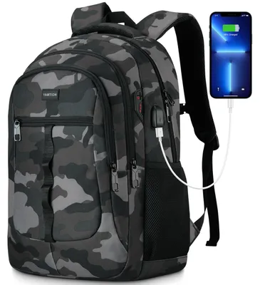 Image de Sac à dos pour ordinateur portable, 17,3 pouces, noir, pour hommes