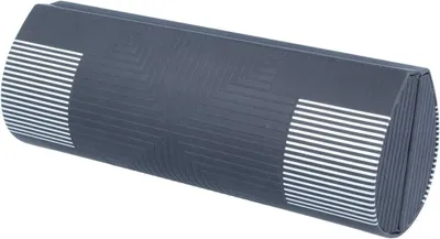 Zdjęcie produktu dla Etui na okulary z przegródką, czarno-srebrne, 16x6x4 cm, do przechowywania okularów