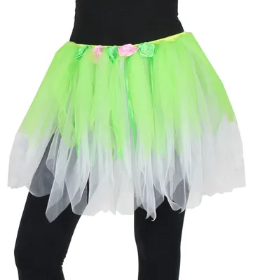Produktbild von Deluxe Petticoat Tutu mit Blumen grün