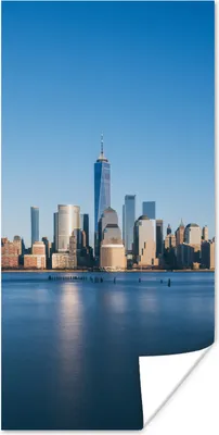 Produktbild von MuchoWow® Poster New York - Skyline - Blau 20x40 cm - Plakat - Foto