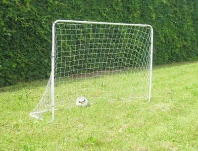 Produktbild von Fußballtor 215 cm breit, 150 cm hoch, 75 cm tief, Metall, 3,8 cm Rohrdurchmesser