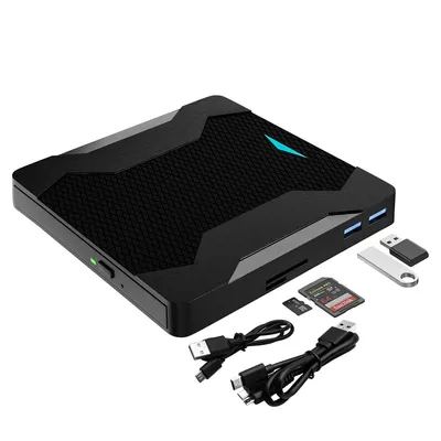 Produktbild von Externes DVD/CD-Laufwerk, USB 3.0 Typ-C, 8x Brenngeschwindigkeit, Slim Design, Kompatibel für Laptop & PC