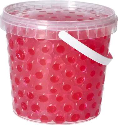 Produktbild von trendfinding 1 Liter Eimer Aqualinos Hydroperlen, Größe 1,5 bis 2,5 cm, Pink