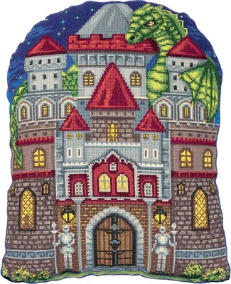 Produktbild von Panna Kreuzstichset Kissen "Mein Schloß" 35x46cm, Zählmuster