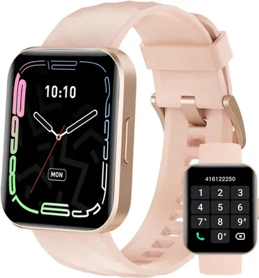Produktbild von Fur Damen Herren mit Telefonfunktion 110+ Sportmodi IP68 Wasserdicht Fitnesstracker mit Pulsmesser Schlafmonitor Schrittzähler