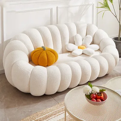 Produktbild von Wohnzimmer Sofa Kürbis Relax Sessel 3-Sitzer 1.8m【SF18-white】