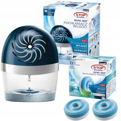 Produktbild von Ceresit Luftentfeuchter Aero 360 Set mit 2x 450g Nachfüll Tabs Duft