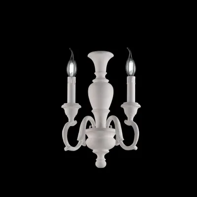 Zdjęcie produktu dla Shabby Chic Applique Fiorenza White 2 światła E14