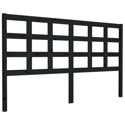 Obrázok produktu pre Čelo postele čierne 165,5x4x100 cm masívna borovica
