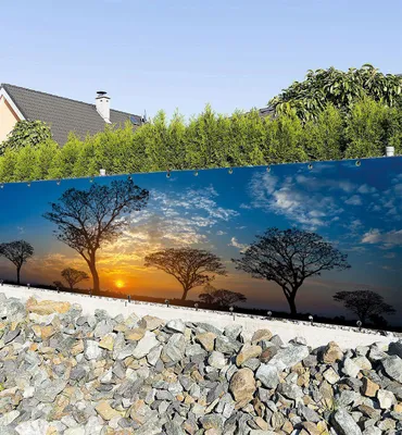Produktbild von Zaunbanner Dämmerung am See Sichtschutz Garten Zaun