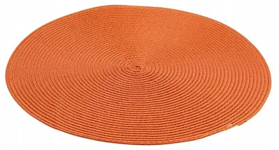 Produktbild von Rundes Tischset 38 cm Terrakotta, geflochtene Platzmatte in Strohoptik, abwischbar (1 Stk.)