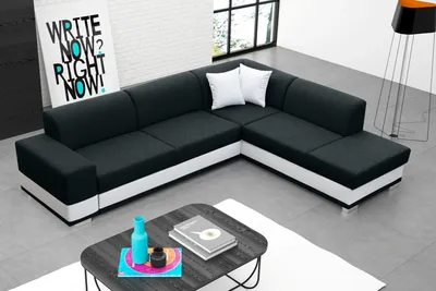 Zdjęcie produktu dla Tapicerowana sofa do salonu sofa do siedzenia w salonie z poduszkami sofa w kształcie litery L szara
