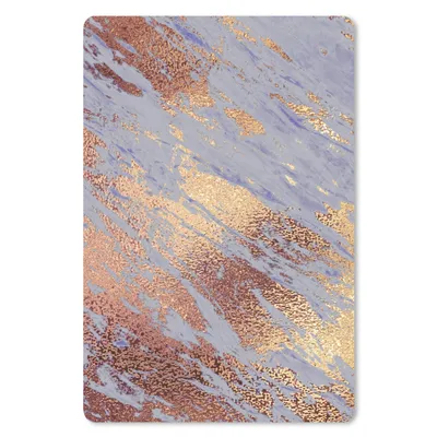 Produktbild von MuchoWow® Mauspad Mousepad Marmor - Gold - Blau 18x27 cm - Mousepads - Maus Mat - Pad - Mausunterlage