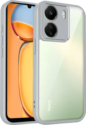 Produktbild von Hülle für Xiaomi Redmi 13C 4G/Poco C65 Transparente Rückseite TPU Bumper Stoßfest Handyhülle Grau