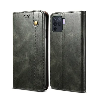 Obrázek produktu pro Pouzdro pro OPPO A94 4G, kožené flip pouzdro peněženka s funkcí stojánku zelené