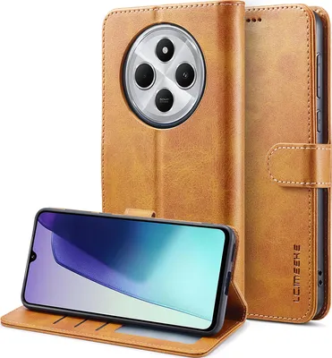 Obrázek produktu pro Pouzdro pro Xiaomi Redmi 14C kožené flipové pouzdro s magnetickým uzávěrem a stojánkem, ochranné pouzdro Žluť