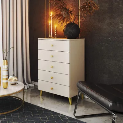 Produktbild von MAVRIEL Designer-Kommode – Kaschmir/Gold