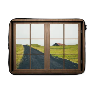 Produktbild von MuchoWow® Laptop Hülle 13 Zoll Aussicht - Natur - Haus Laptoptasche - Laptophülle - Sleeve - Rundumschutz