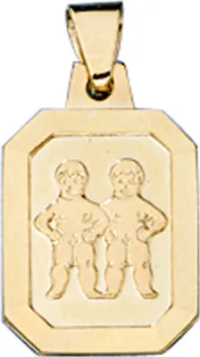 Produktbild von Sternzeichen Zwilling Zwillinge - Anhänger 333 Gelbgold Halsschmuck Uni