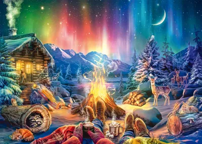 Immagine prodotto di Schmidt Spiele Puzzle Lagerfeuerromantik unterm Sternenhimmel, Standard, Erwachsenenpuzzle, 1000 Teile, 59787