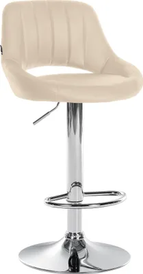 Produktbild von Barhocker HLO-CP277 Kunstleder chrom  creme