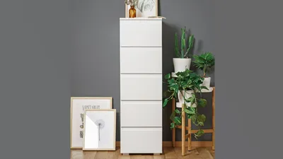 Produktbild von Kommode Blanc 6 mit 5 grifflosen Schubkästen in Weiß 40x131 cm