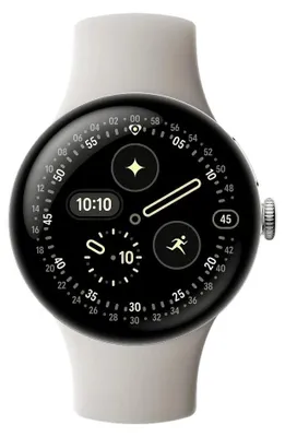 Produktbild von Google Pixel Watch 4 (45mm) LTE silber/porclain