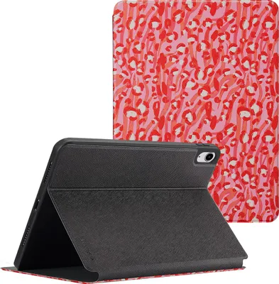 Productafbeelding van Selencia Vivid tablethoes voor de Apple iPad 9 (2021) 10.2 inch / iPad 8 (2020) 10.2 inch / iPad 7 (2019) 10.2 inch - Wild Spots Lipstick