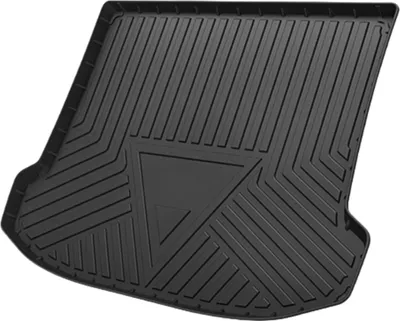 Produktbild von Flache Gesichtsladeflächen-Rücksitzkofferraummatte Kofferraumladung Gepäckstiefeltablettmatte Streifen- und Dreiecksmuster für Cadillac SRX 2010-2016 rutschfest