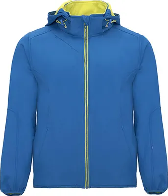 Produktbild von Roly SS6428 | Herren Siberia Softshell Jacket, Wasser- und Windabweisend - Farbe: Royal Blue 05/Lime Punch 235 - Größe: L