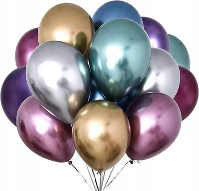 Image de Ballons métalliques CHROME 14 pouces, 10 pièces, mélange