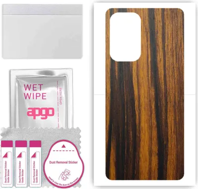 Produktbild von apgo Rückseite Schutzfolie, Skin, kompatibel mit Samsung Galaxy A53, Hinten Displayschutzfolie aus Vinylfolie, kratzfest, einfache Montage - Tigerwood