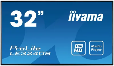 Produktbild von iiyama LE3240S-B3, Digital Signage Flachbildschirm, 80 cm (31.5"), LED, 1920 x 1080 Pixel, 16/7