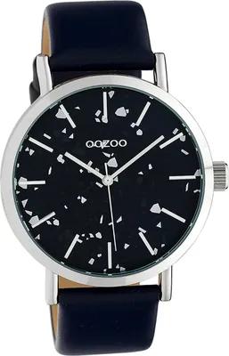 Produktbild von Oozoo Leder Damen Uhr Analog Quarzuhr Armband schwarz Timepieces D2UOC10414