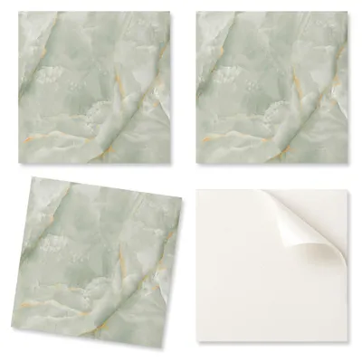 Imagen del producto de Azulejos de PVC decorativos con diseño que imita el mármol, para paredes, de 9 x 30 x 30 cm
