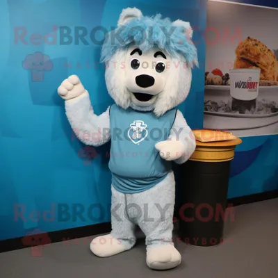 Obrázek produktu pro Postava REDBROKOLY maskota Sky Blue Shepard S Pie oblečená s mikinou a čelenkami